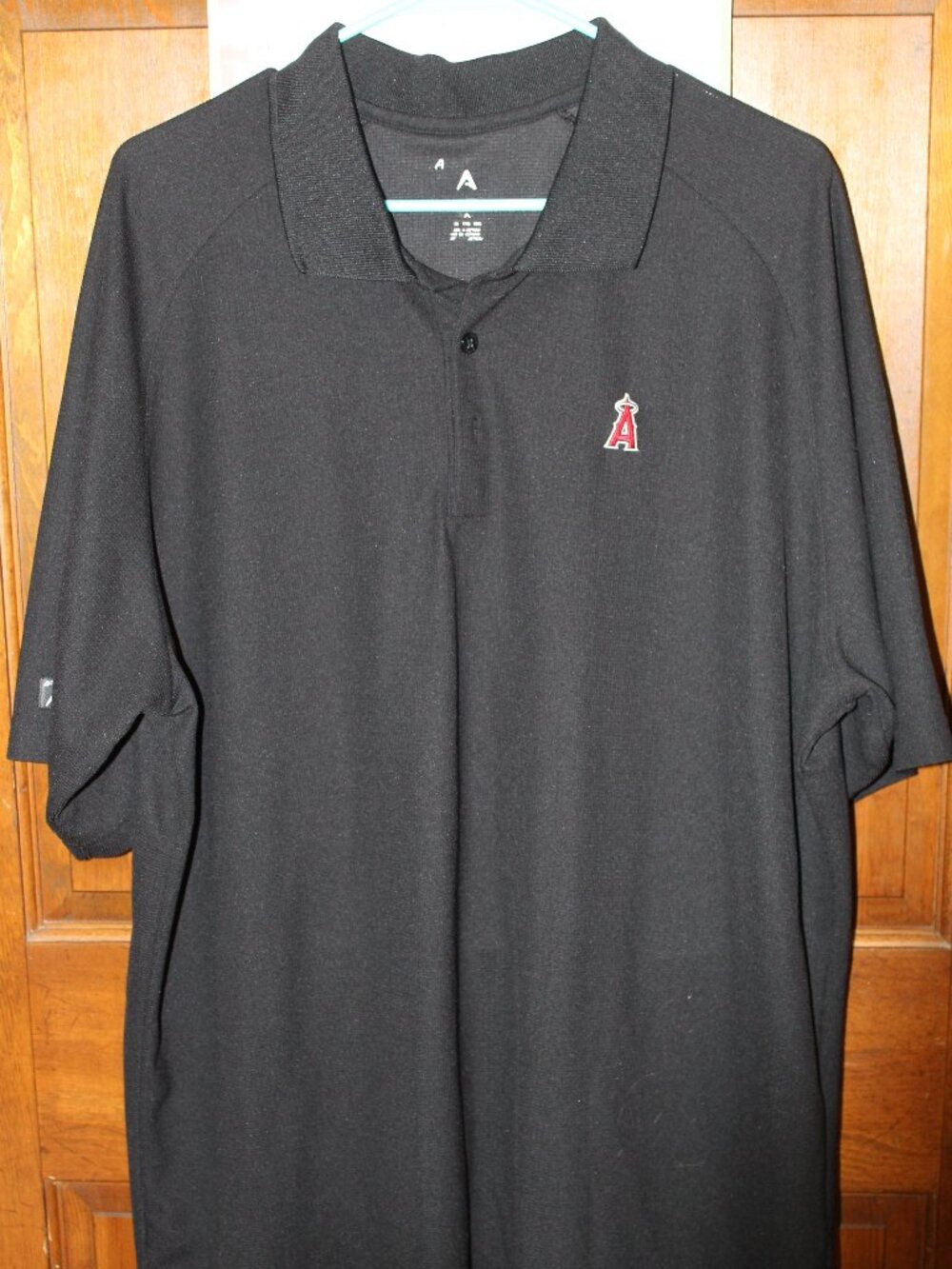 ANAHEIM ANGELS MENS POLO SIZE XL BLACK